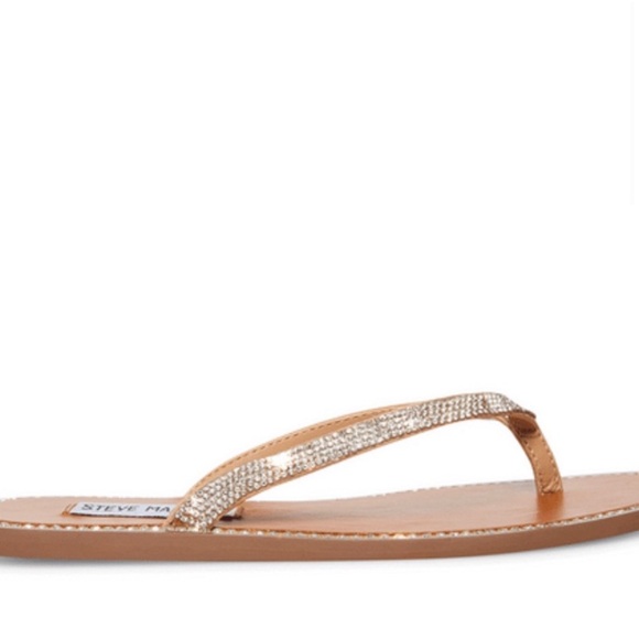 Steve Madden NADRIA RHINESTONES Flip Flops. Size 7. NWT .25 inch heel height - Picture 2 of 8